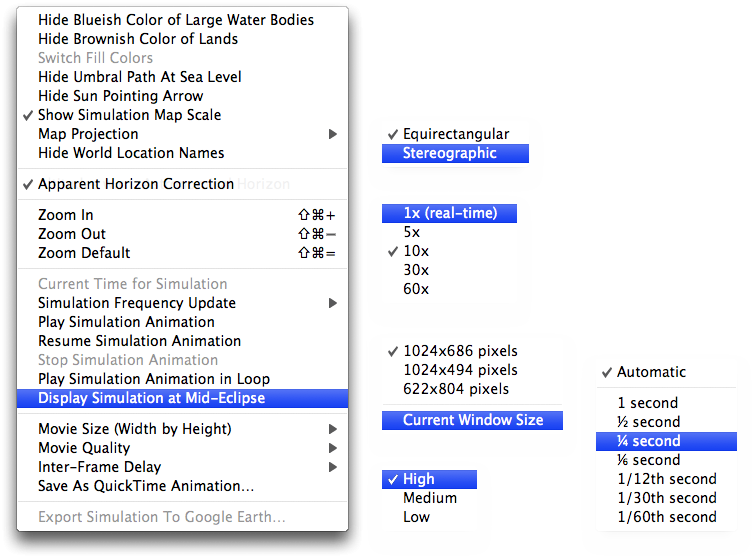 E-Flight Graphic Simulation Tab Contextual Menu