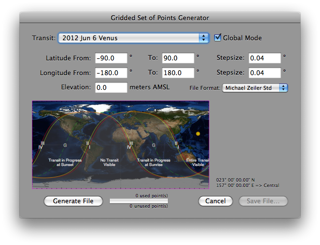 Gridded Set Points File Generator Dialog