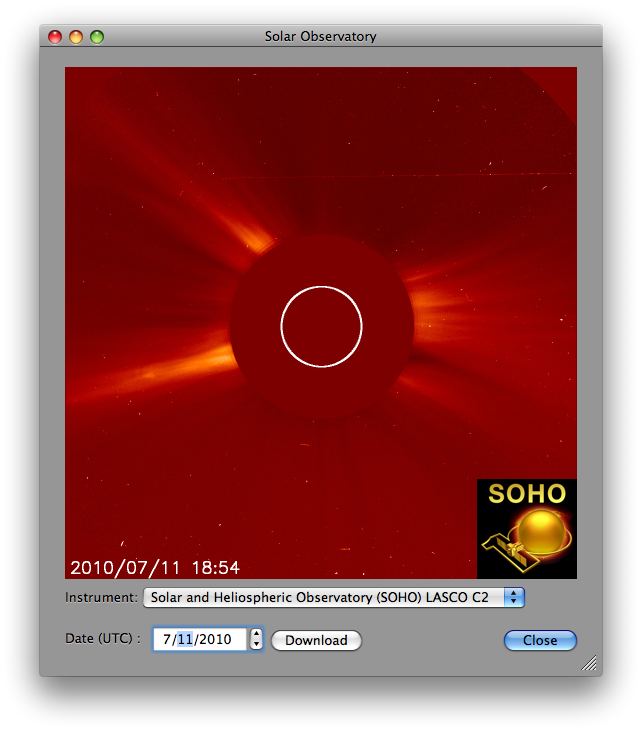 Solar Heliospheric Observatory LASCO C2 Window