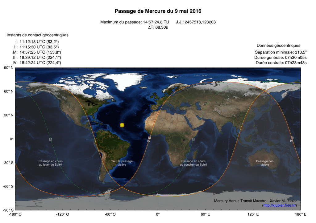 Visibilité Passage Mercure 2016