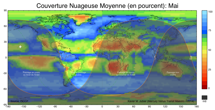 Couverture Nuageuse Moyenne Mai Passage Mercure 2016
