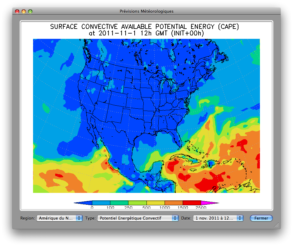 Fenêtre Prévision Météorologique Energie Potentielle Convection Sol