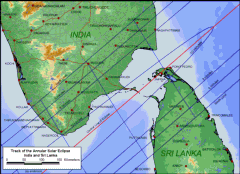 Carte Détaillée Inde Eclipse Annulaire 2010