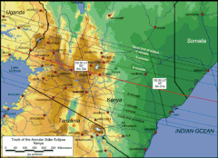 Carte Détaillée Kenya Eclipse Annulaire 2010