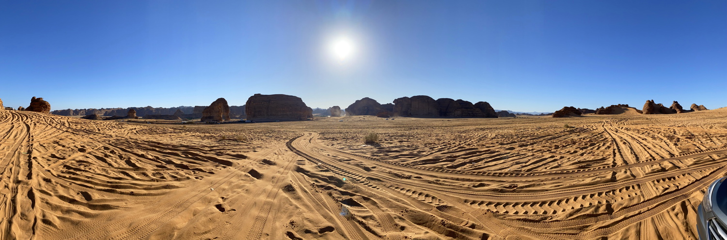 Panorama Jabal Al Feel Elephant Rock Al-Ula Saudi Arabia