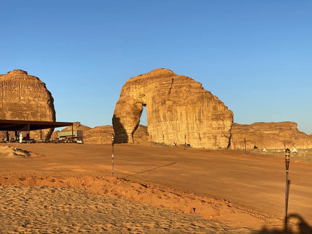 Jabal Al Feel Elephant Rock Winter Permanent Structure Al-Ula Saudi Arabia