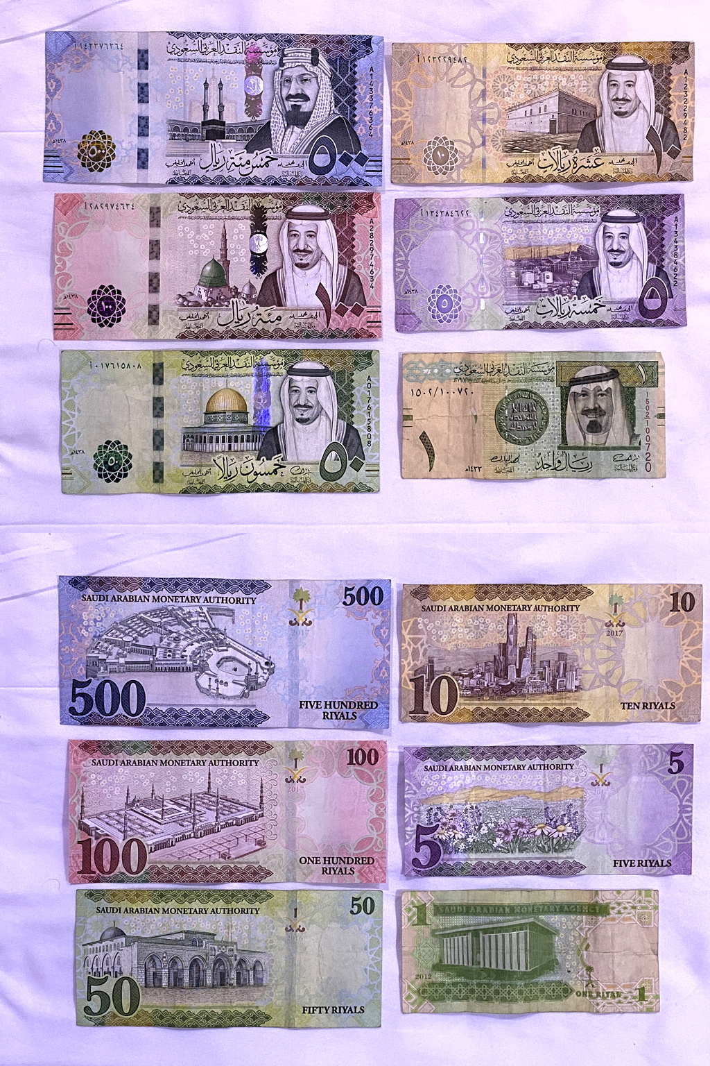 Bank Note Arabic Digit Western Saudi Arabia