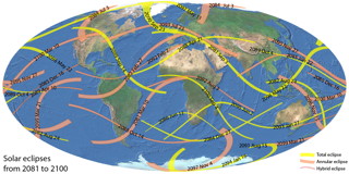 Carte Eclipses Soleil 2081-2100