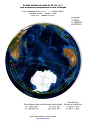 Carte Eclipse Partielle 2011