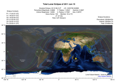 Lunar Eclipse Map 2011