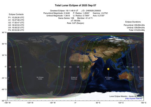 Lunar Eclipse Map September 2025