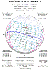 Carte Eclipse Totale 2012