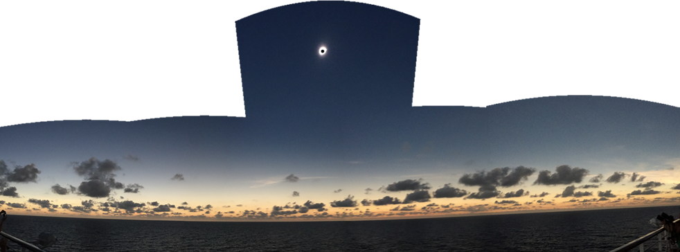 Total Solar Eclipse 2016 Holland America Line MS Volendam Totality Panorama