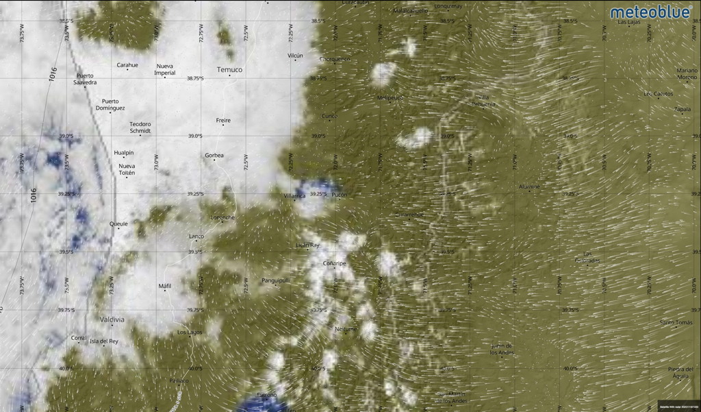 Satellite Radar 19 Novembre 2020 Pucón Chili