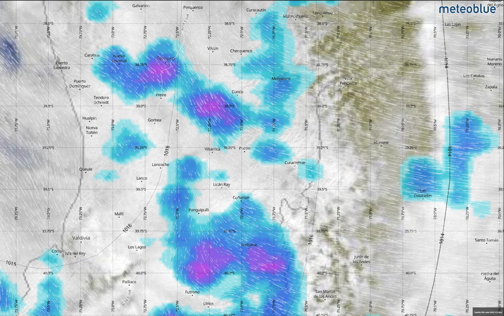 Satellite Radar 21 Novembre 2020 Pucón Chili