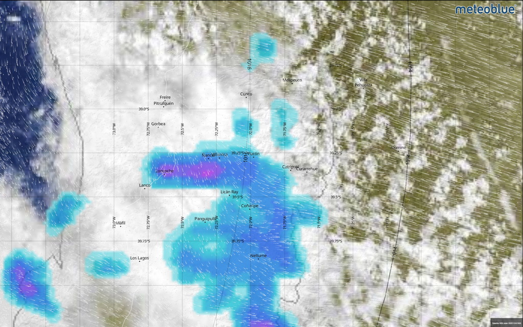 Satellite Radar 24 November 2020 Pucón Chile