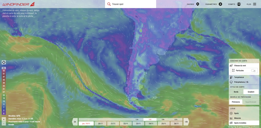 Eclipse Totale Soleil Décembre 2020 Chili Temuco Map Wind Finder