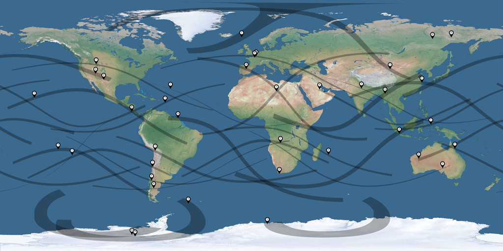 Xavier Jubier Viewed Solar Eclipse Log Map