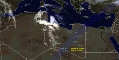 Cloud cover in Libya on March 19, 2005