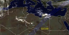 Cloud cover in Libya on March 20, 2005