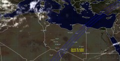 Cloud cover in Libya on March 23, 2005