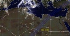 Cloud cover in Libya on March 24, 2005