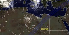 Cloud cover in Libya on March 25, 2005