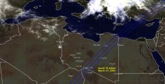 Cloud cover in Libya on March 27, 2005