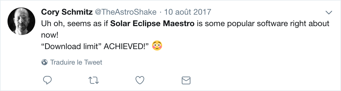 Solar Eclipse Maestro Twitter TSE 2017 Téléchargement